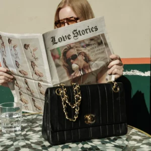 Chanel flap tas paris vintage zwart