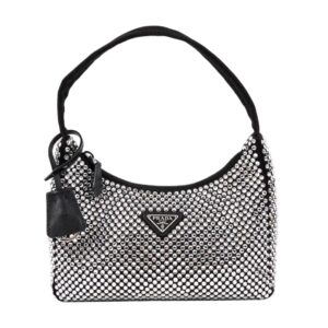 Prada re-edition schoudertas strass steentjes