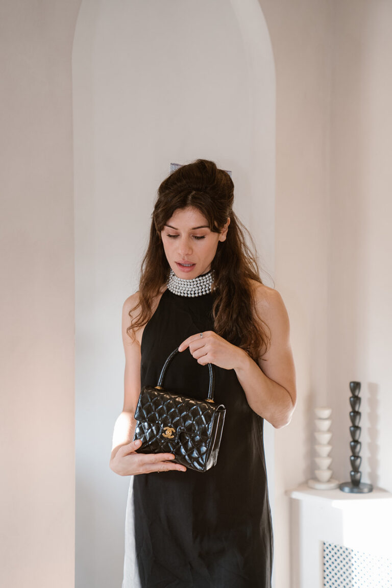 Tas huren vintage Chanel kelly tas bruiloft