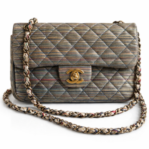 Chanel classic flap tas multicolor metallic tas huren