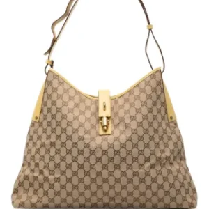 Gucci piston vintage hobo tas monogram botergeel