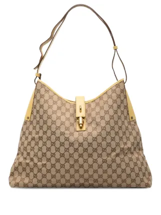 Gucci piston vintage hobo tas monogram botergeel