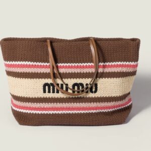 miu miu gehaakte strandtas rieten tas huren