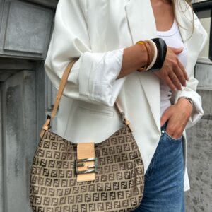Fendi baguette zucca monogram schoudertas