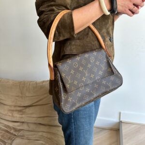 Louis vuitton vintage looping monogram flap tas