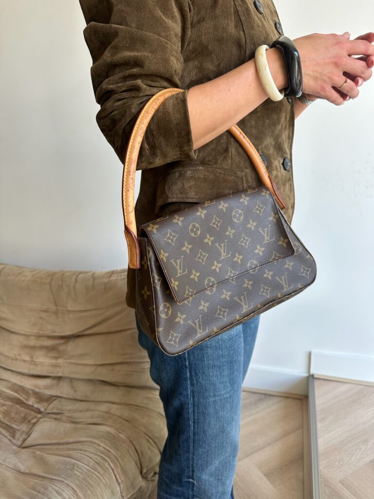 Louis vuitton vintage looping monogram flap tas