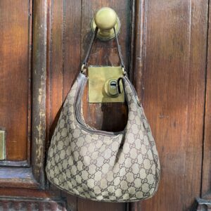 Gucci charmy hobo tas bruin monogram