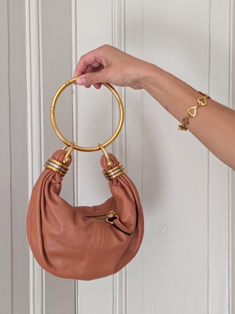 Chloe bracelet mini tas top handle roze